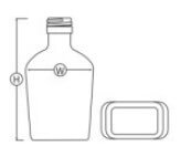 ハーバリウム用ガラス瓶スイスキーボトル型ビン詳細画像