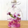 ハーバリウム 古希祝い 長寿 プレゼント 紫 パープル ウイスキーボトル型ガラス瓶