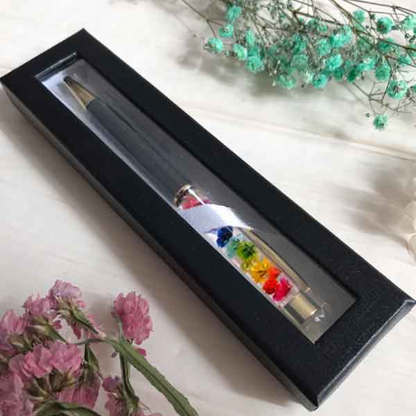 ハーバリウムボールペン-黒×金色-父の日-プレゼント-ギフトラッピング-2