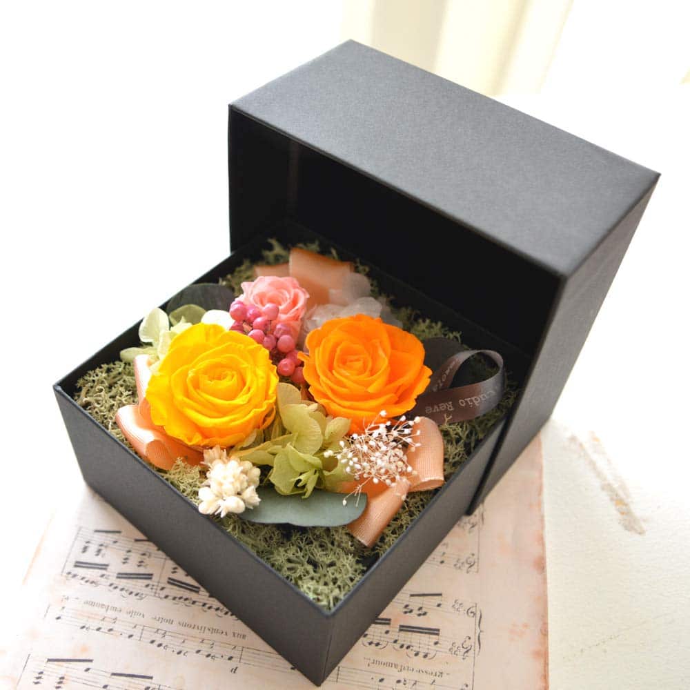 61Fi6wGjNbL プリザーブドフラワー ギフト 香り フラワーボックス プレゼント フラワー ボックス フラワーアレンジメント アロマ 花