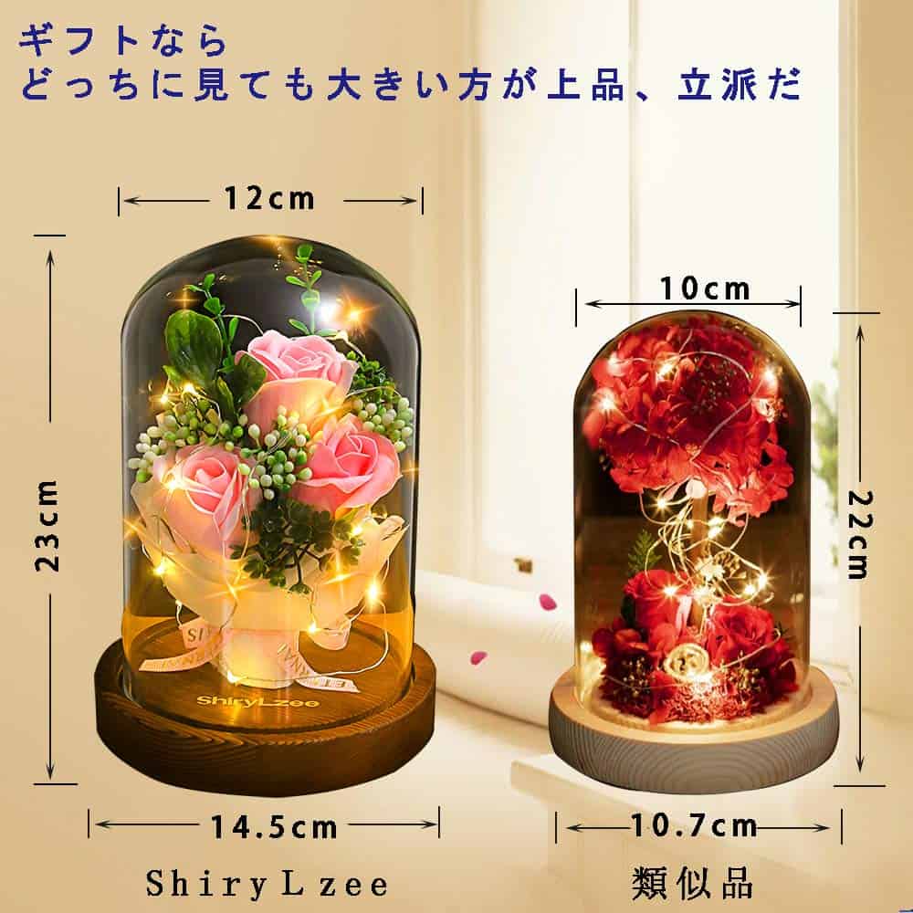 ガラスドーム バラ 造花 ホワイトデー お返し 誕生日 プレゼント 枯れない花 結婚記念日 ギフトボックス お祝い クリスマスプレゼント 記念日 昇進 開店 お見舞い